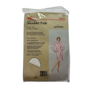 Vintage *NEW* DRITZ Shoulder Pads 1/2 Inch Thick 1988 Made in USA Fashion Plus